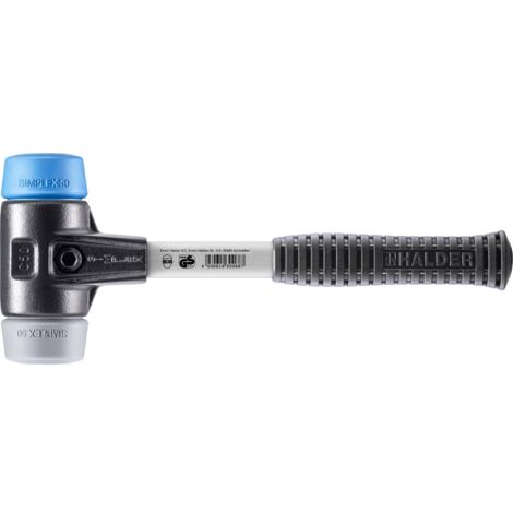 HALDER SIMPLEX TPE Weich / TPE Mittelhammer mit verstärktem Tempergussgehäuse und Glasfaserstiel - D=50 mm - 3713.050