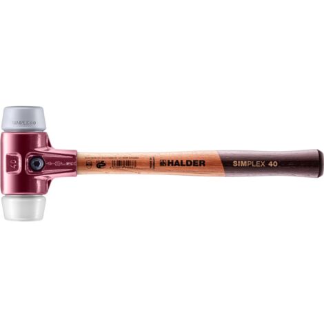 HALDER SIMPLEX Schonhammer Ø 40 mm TPE-mid grau / Superplastik mit Tempergussgehäuse (1/5)