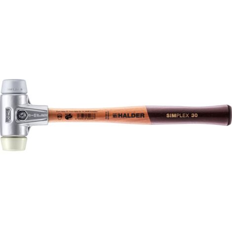 HALDER SIMPLEX TPE-Hammer mittel / Nylon mit Aluminiumgehäuse und Holzstiel - D=30 mm - 3138.030 (1/5)