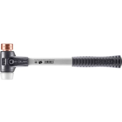 HALDER SIMPLEX Hammer Kupfer / Superplastik mit verstärktem Tempergussgehäuse und Glasfaserstiel - D=30 mm - 3747.030 (1/5)