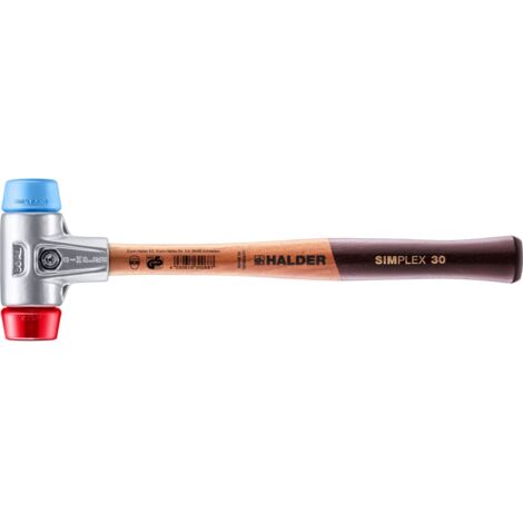 Hammer HALDER SIMPLEX TPE weich / Kunststoff mit Aluminiumgehäuse und Holzstiel - D=30 mm - 3116.030 (1/5)