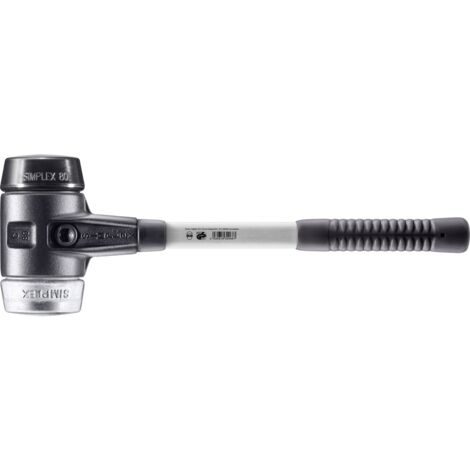 HALDER SIMPLEX Hammer Gefüllter Gummi / Weichmetall mit verstärktem Tempergussgehäuse und Glasfaserstiel - D=80 mm - 3729.080 (1/5)