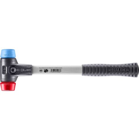 HALDER SIMPLEX TPE Weichplastikhammer mit verstärktem Tempergussgehäuse und Glasfaserstiel - D=30 mm - 3716.030