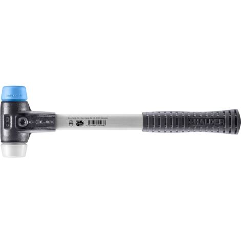 HALDER SIMPLEX TPE Weich-/Superplastikhammer mit verstärktem Tempergussgehäuse und Glasfaserstiel - D=30 mm - 3717.030 (1/5)