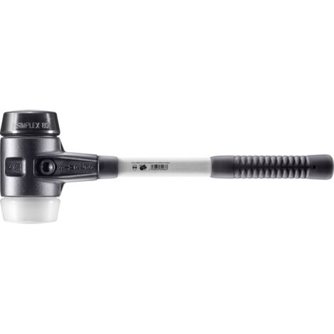 HALDER SIMPLEX Hammer Gefüllter Gummi / Superplastik mit verstärktem Tempergussgehäuse und Glasfaserstiel - D=80 mm - 3727.080 (1/5)