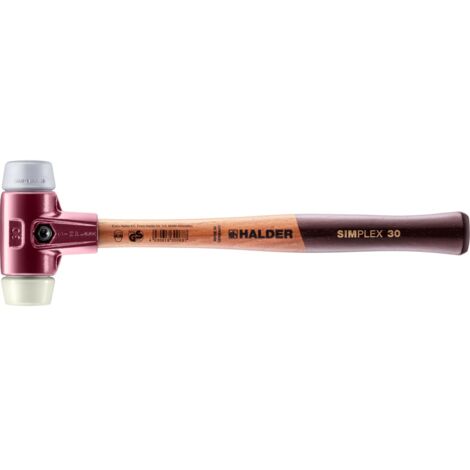 HALDER SIMPLEX Schonhammer Ø 30 mm TPE-mid grau / Nylon mit Tempergussgehäuse (1/5)