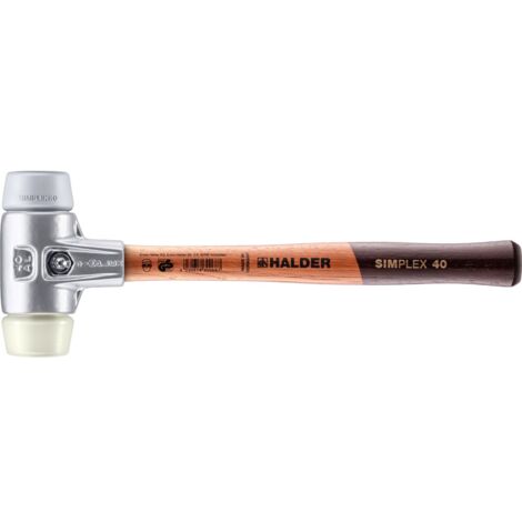 HALDER SIMPLEX TPE-Hammer mittel / Nylon mit Aluminiumgehäuse und Holzstiel - D=40 mm - 3138.040 (1/5)