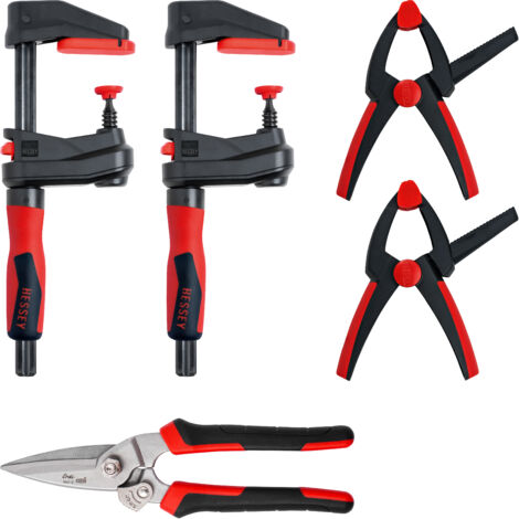 BESSEY DIY Set Aktion 2 x Getriebezwinge Gearklamp GK15 + Combi-Schere D52-2 + 2 x Federzwinge VarioClippix XV5-100 (1/3)