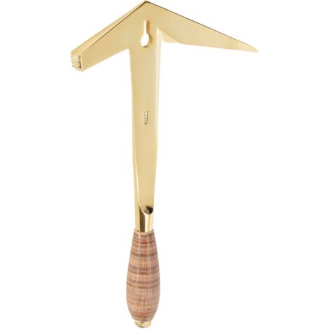 PICARD Schieferhammer 700g für Rechtshänder vergoldet mit Ledergriff Nr. 207 R (1/4)