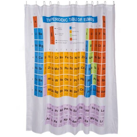 Duschvorhang Periodensystem 180x180cm (1/2)