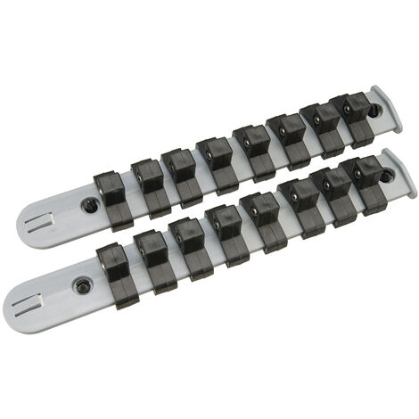 2 x Wandleisten für Steckschlüsseleinsätze 1/4-Zoll