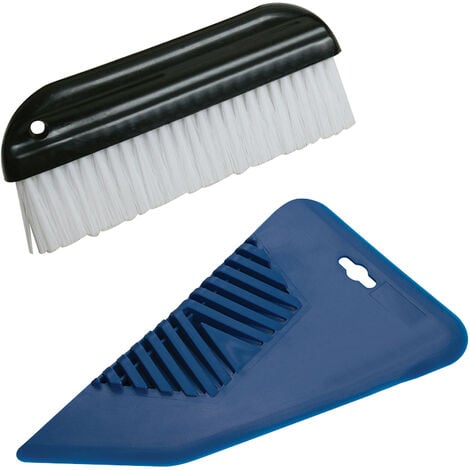 Der Kleine Handwerker Tapezier-Set - Stachelwalze Mit Teleskopgriff + Tapetenglätter + Bürste