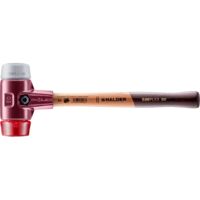 HALDER SIMPLEX Schonhammer Ø 50 mm TPE-mid grau / Plastik rot mit Tempergussgehäuse