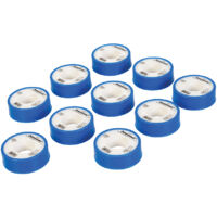 10 x Rolle PTFE-Band weiß 12 m x 12 mm