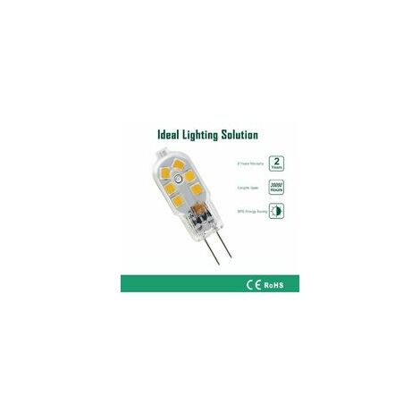 12V G4 LED Bulb, 1W Equivalent to 10W Halogen Lamp, 200LM Flicker Free,  3000K Warm White