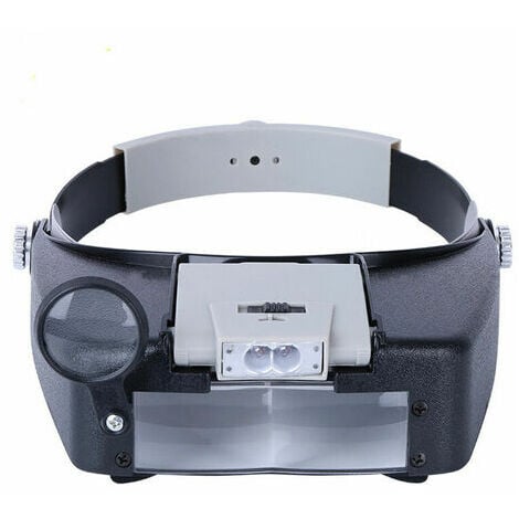 Headband Magnifier Watchmaker Hands Free Magnifying Glass with Light  Headset Magnifying Magnifier with LED Light, for Watchmaker, Jeweler,  Reading
