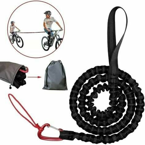 Mountain bike tow rope for children, elastic rope for children, parent-child  tow rope, the black tow rope for bicycles, bicycles, electric bicycles