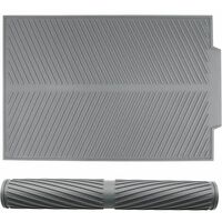 Folding Draining Mat, 43x33cm Silicone Draining Board Mats Dish