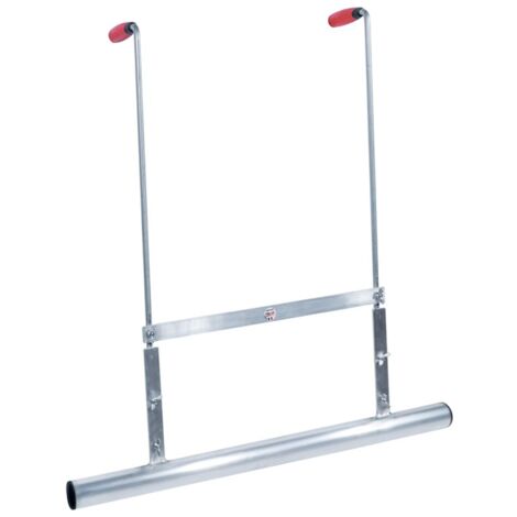 Taliaplast – Barre à débuller 1,50M D.5cm pour bétons auto-nivelants – Aluminium avec embouts plastiques – Poignées ergonomiques – 442302