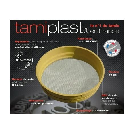 Tamis Tamiplast® professionnel n°8 maille 2,8 mm - Maçon