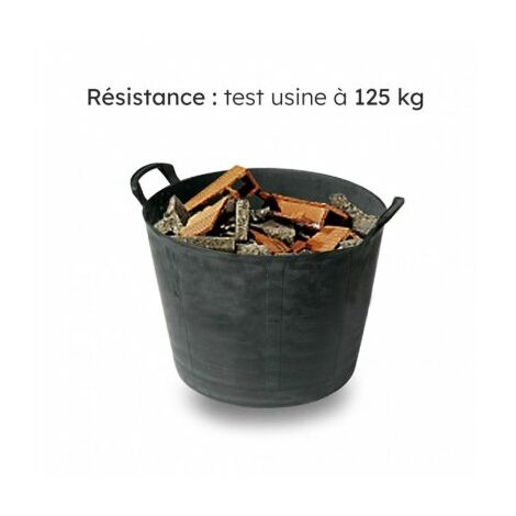 Auge CAPAZO PRO Rouge Renforcée, 42 Litres - Polyéthylène Souple, Poignées Moulées, Fond Renforcé