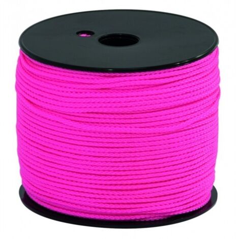 Cordeau tressé polypropylène fluo 200 m, Ø 3 mm - TALIAPLAST