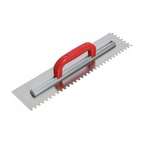 Taliaplast – Platoir à colle inox 49 x 11,5 cm – Dents carrées 8 mm – Lame en inox trempé pour durabilité – Rail en aluminium pour planéité