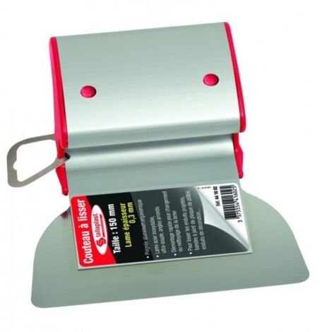 Taliaplast – Couteau à enduire 15 cm – Lame inox 0,3 mm flexible – Conception en aluminium pour finition impeccable – Résistance à l'abrasion (1/4)