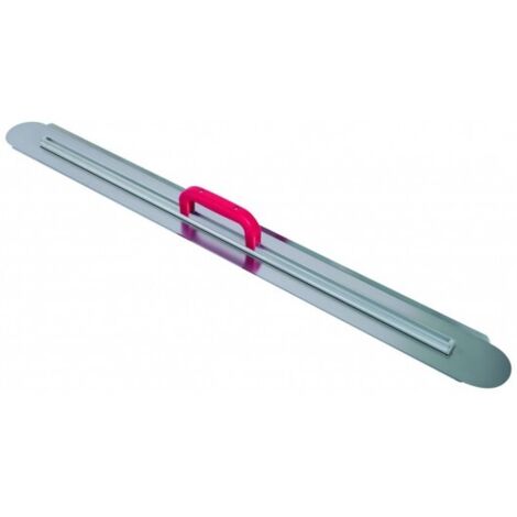 Taliaplast – Platoir chapiste inox double arrondi convexe 120 x 10 cm – Lame écrouie 0,7 mm – Bord convexe à 60° pour lissage chapes