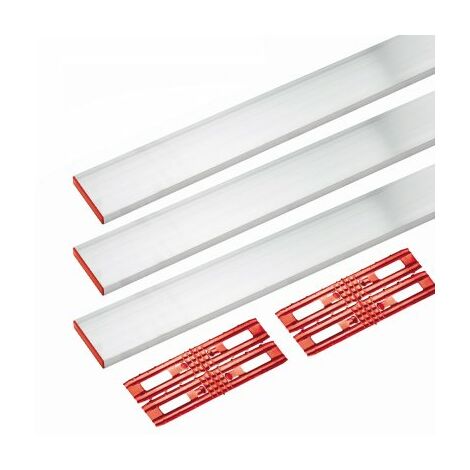 Ocai – Kit règle de maçon 3 x 1 m – 2 adaptateurs pour assemblage sans déformation – Précision pour travaux professionnels