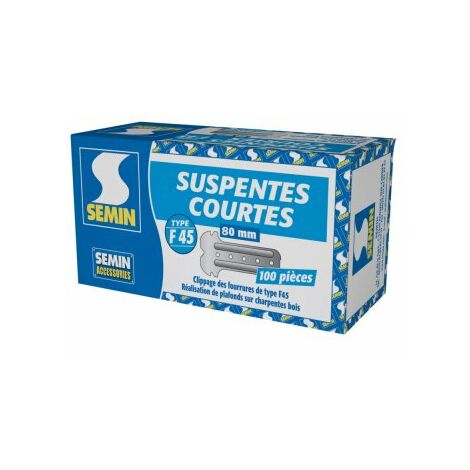 Suspente courte 80 mm type F45, boîte de 100 - SEMIN