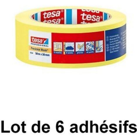Adhésif de masquage de précision, 38 mm x 50 m - tesa® 4334 - Lot de 6 adhésifs