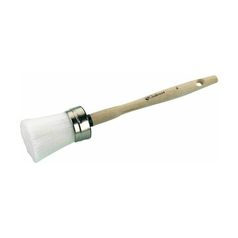 L'Outil Parfait – Brosse à lessiver en nylon blanc 16 mm – Poils pour nettoyage efficace – Manche en bois naturel poncé – Coiffe de protection