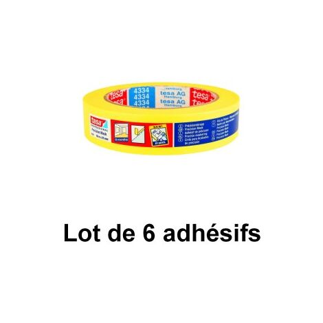 Adhésif de masquage de précision, 25 mm x 50 m - tesa® 4334 - Lot de 6 adhésifs