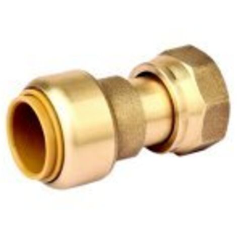 Raccord Toutub laiton union femelle, 12X17 tournant Ø16 - BOUTTÉ (1/2)