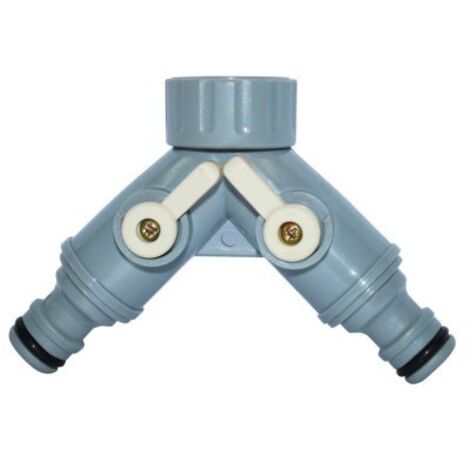 Nez sélecteur 2 circuits rapide plastique, filetage femelle 20x27 - BOUTTÉ (1/2)
