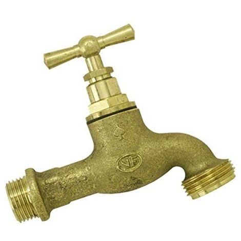Boutté R15P Robinet Jardin Laiton 1/4 Tour Manette Papillon 15x21 - Nez 20x27