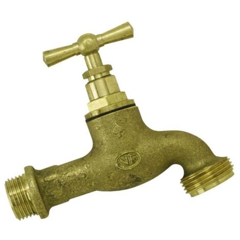 Boutté – Robinet extérieur à clapet en laiton 20x27mm – Résistant au gel et anti-UV – Débit réglable pour usage intensif