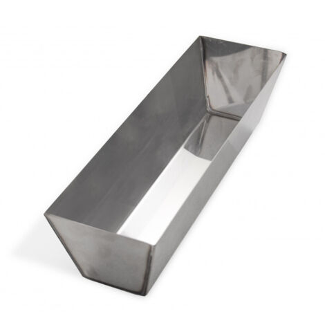 Edma – Bac à enduit inox 33 cm – Conception résistante à la corrosion – Pour travaux de réparation plaque de plâtre – Prise en main ergonomique