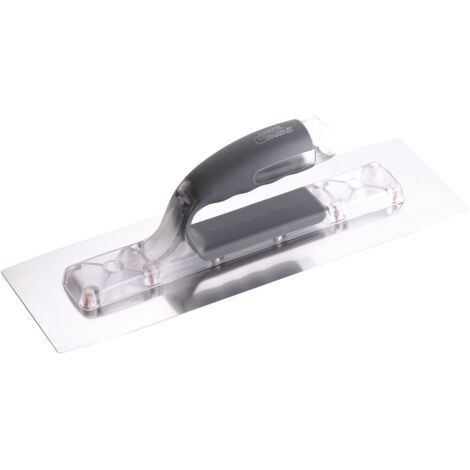 L'Outil Parfait – Platoir inox bi-flex 30 x 11 cm – Lame souple avec angles arrondis – Manche composite ergonomique – Platine en métal pour rigidité