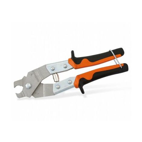 Finish – Agrafeuse à grillage pour poteaux ronds – Mâchoires inox 6mm – Ressort de rappel pour maniabilité – Protège-main intégré