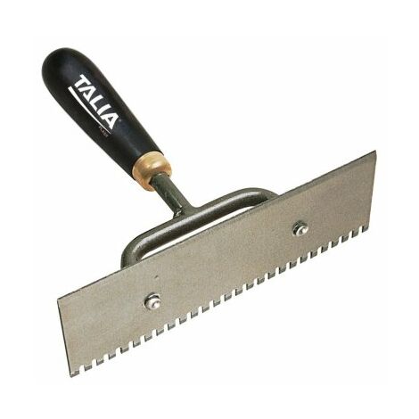 Taliaplast – Truelle berthelet 18x6 cm – Poignée en bois – Lame biseautée pour plâtre et carrelage – Outil professionnel pour plâtriers