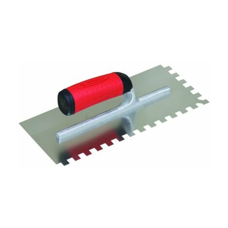 Taliaplast – Platoir à colle inox 28x12 cm – Monture alu – Dents carrées 10x10 mm – Pour surfaces planes – 440110
