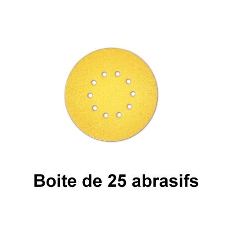 Flex – Disque abrasif rond 225 mm grain 120 – Pour ponçage enduit et plâtre – Boite de 25 abrasifs – Utilisation jusqu'à 150 m² (1/3)