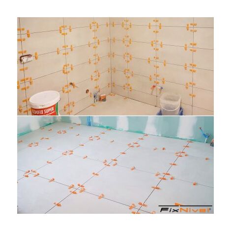 Clips croisillons autonivelants 1 mm Fixnivel®, 250 pcs (3-13mm) - ROKNTOOLS