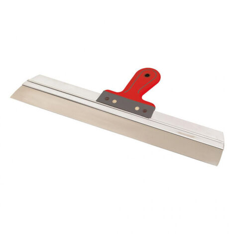 L'Outil Parfait – Couteau à enduire Soft 60cm – Lame en acier inoxydable avec renfort aluminium – Manche bi-matière ergonomique – Pour lissage sur grandes surfaces
