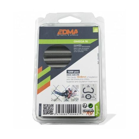 Agrafes OMEGA 16 inox  x 1250 EDMA