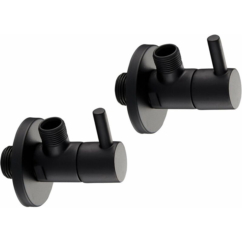 Set 2 Valvole Angolari In Ottone 1/2 X 3/8 Pollici - Per Bagno E Cucina, Chiusura Rapida - Foto 9