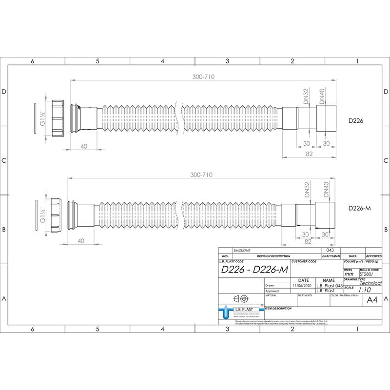 Kit Di Scarico Doppio Per Lavello Regolabile, 20 Cm-80 Cm, Tubo Flessibile Con Sifone A P, Per Lavelli Da Bagno O Cucina, Per Raccordi G1-1/2 E - Foto 3