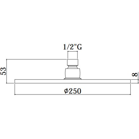 Soffione doccia anticalcare Ø250 mm Paffoni ZSOF101CR Cromo